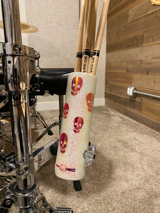 White with chrome skulls